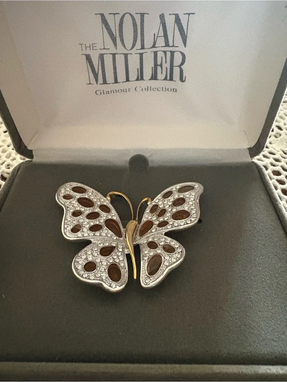 Vintage Nolan Miller Butterfly Brooch - “Glamour” collection